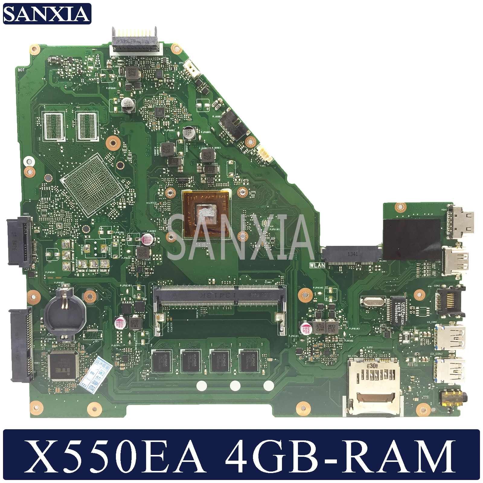 KEFU X550EP материнская плата для ноутбука ASUS X550EA F552EP F552E A552E X552E оригинальная материнская плата 4GB-RAM E1-CPU