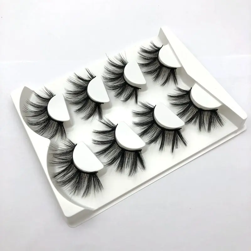 Buzzme 4 пары натуральные накладные ресницы длинный макияж 3D Искусственные норковые ресницы высокого качества накладные ресницы шелковые ресницы