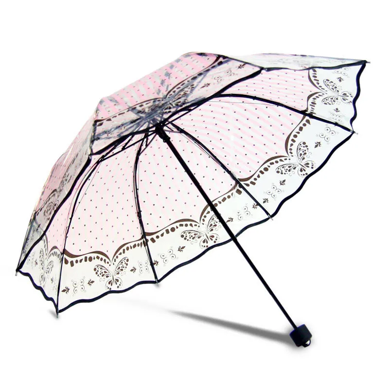 

2021 ветрозащитный и непромокаемый прочный и высококачественный прозрачный дождевик для мужчин и женщин премиум черный складной зонт с прин...