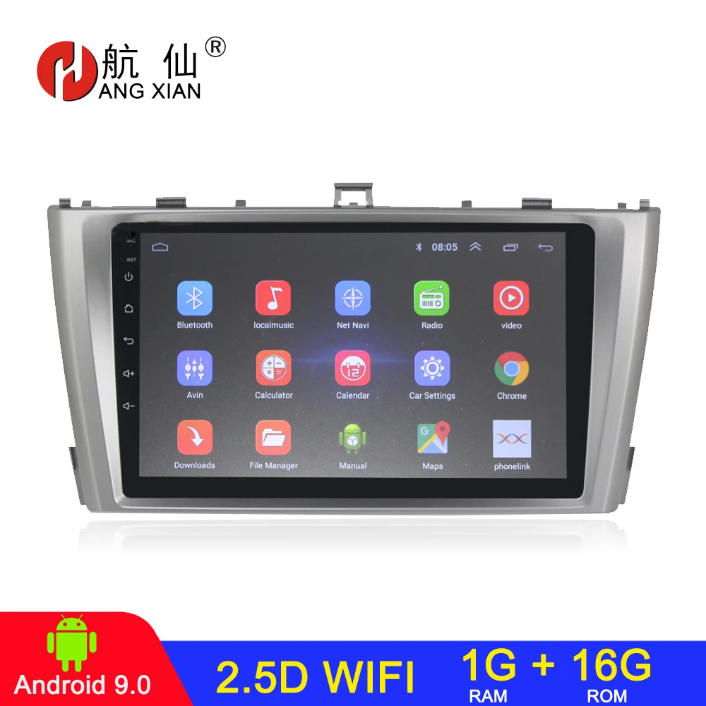 Wifi 1G 16G Android 9,0 2 din автомагнитола стерео для Toyota Avensis 2009- автомагнитола автомобильная аудиосистема 2G+ 3 2G 4G интернет автомагнитола - Цвет: Wifi 1G 16G