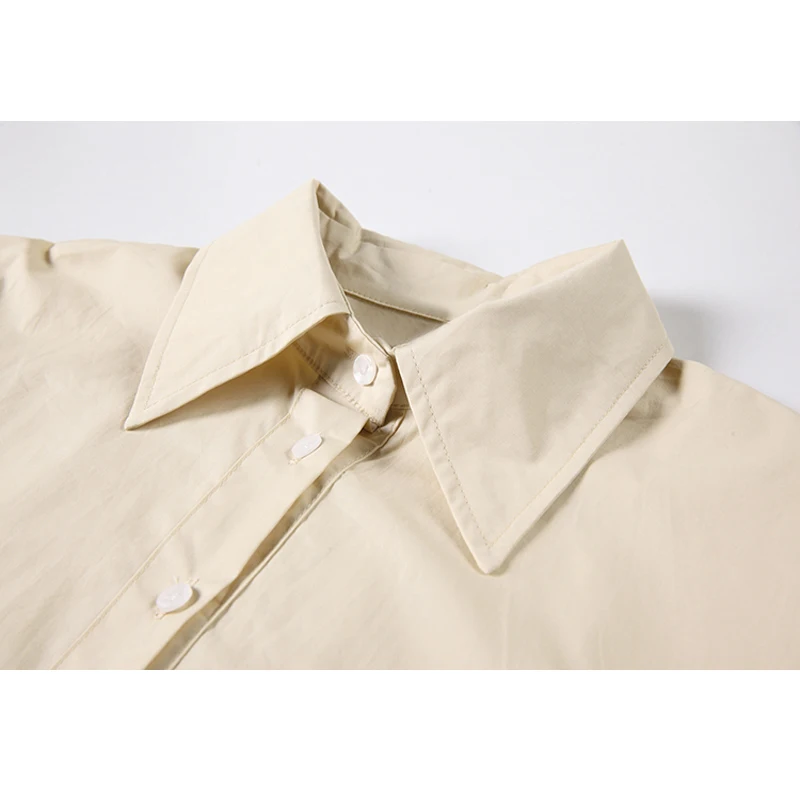 

Qeils Two-Piece Solid Shirt Up Long Sleeve Lace Up Fashion Elegant Lapel Casual Harajuku Spring Autumn Korean Female Dresses