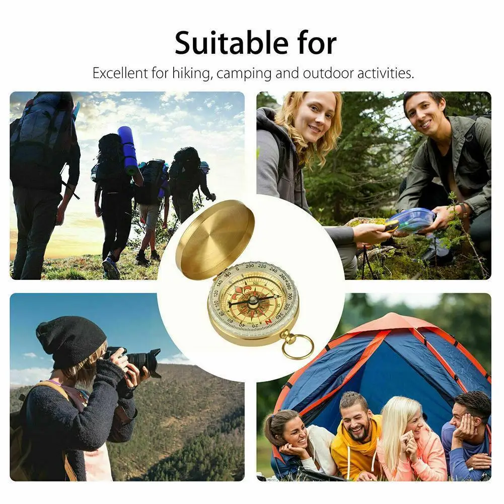 

Compass Watch Style Outdoor Camping Hiking Navigation Outdoor Compasses Compass High Keychain Mini Quality Ring X8z1