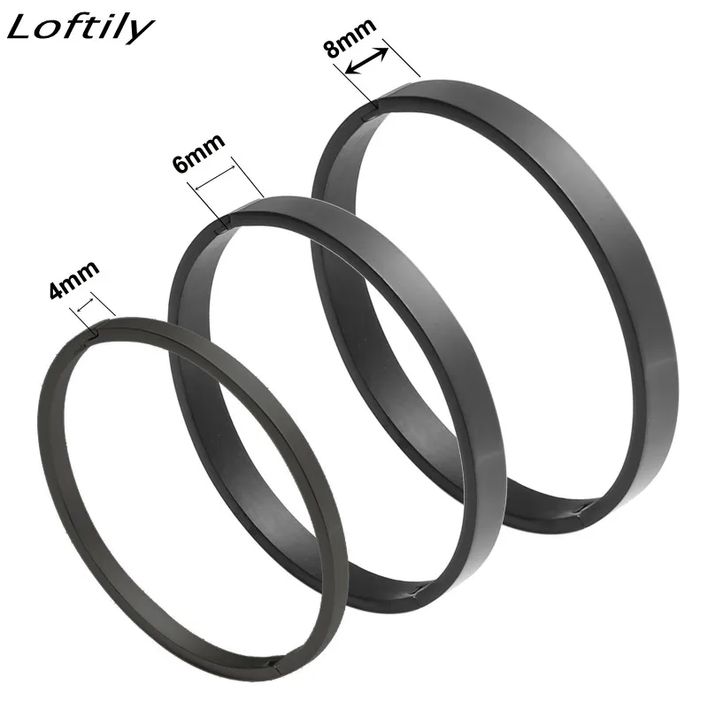 Простой модный круглый браслет-манжета для пары браслеты из нержавеющей стали