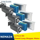 Драйвер шагового двигателя XYZ Nema 3486 мм, 3 шт., драйвер для шагового двигателя постоянного и переменного тока с замкнутым контуром, 400 Вт, 60 В, источник питания, гибридный энкодер, Легкий шаг комплекты сервоприводов