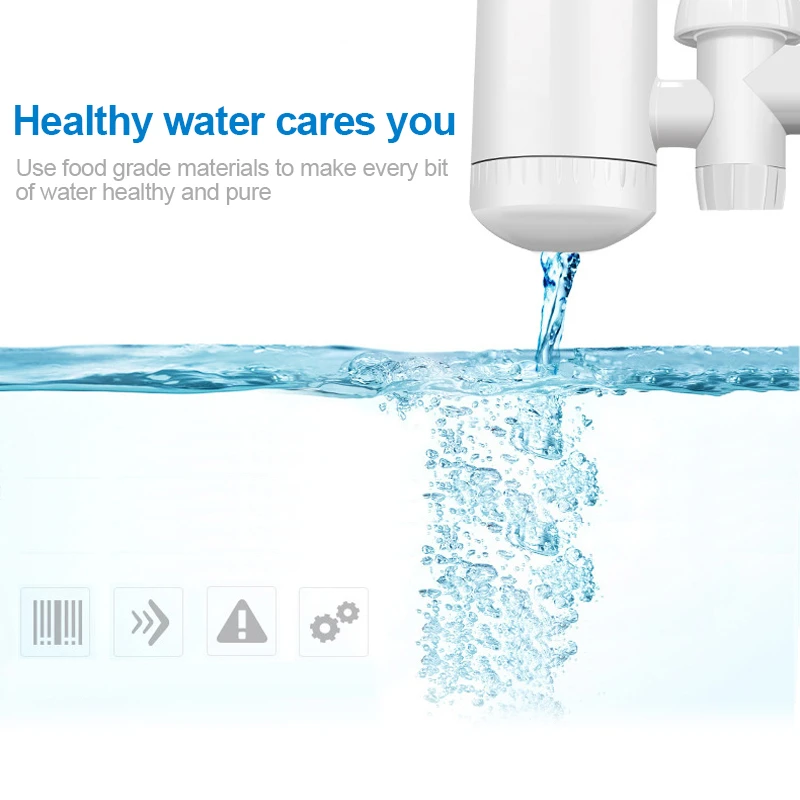 Мини 2л/мин моющийся керамический фильтр кран водопроводной очиститель воды два