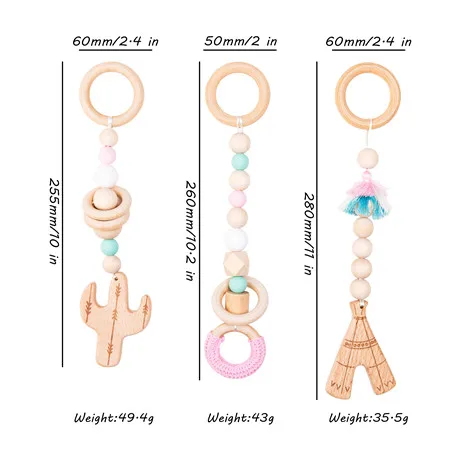 Pink tassel 1 Набор для игры в тренажерный зал деревянные сенсорные мобильные детские игрушки-погремушки скандинавские украшения комнаты подарок для детской фотосъемки детские погремушки для коляски - Цвет: Pink tassel