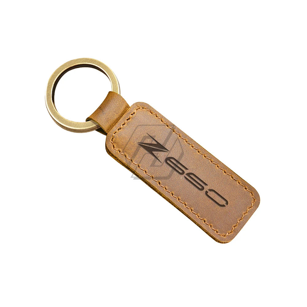 

For Kawasaki Z650 From 2017 Motorcycle Keychain Cowhide Key Ring
