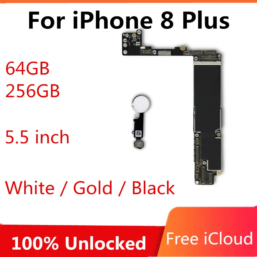 Разблокированная материнская плата для iphone 8 Plus 5 дюймов с/без сенсорного ID без