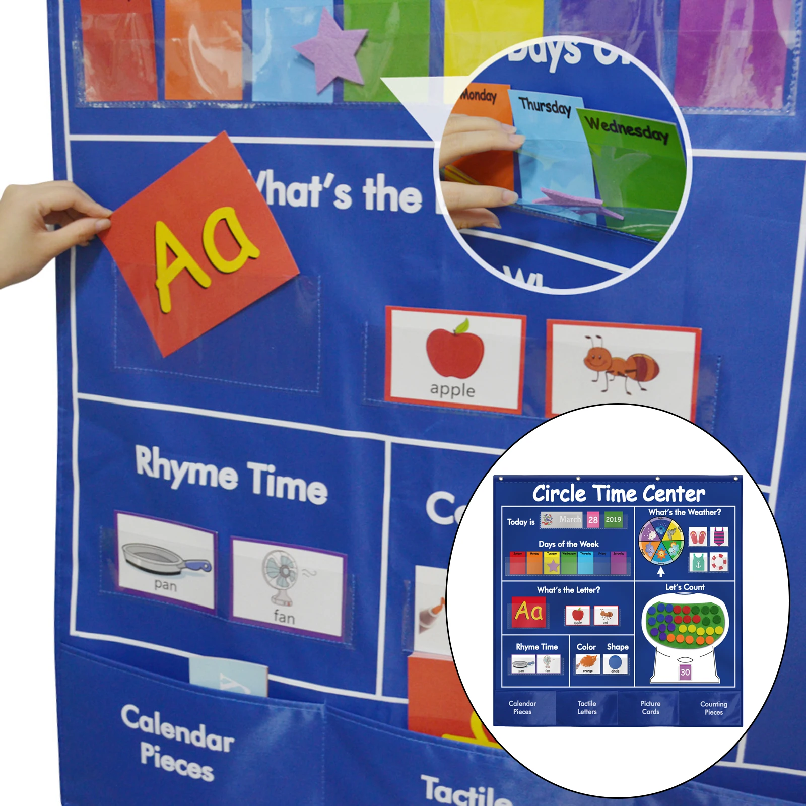 Круглый центр времени для детей малышей детский сад раннее обучение классная