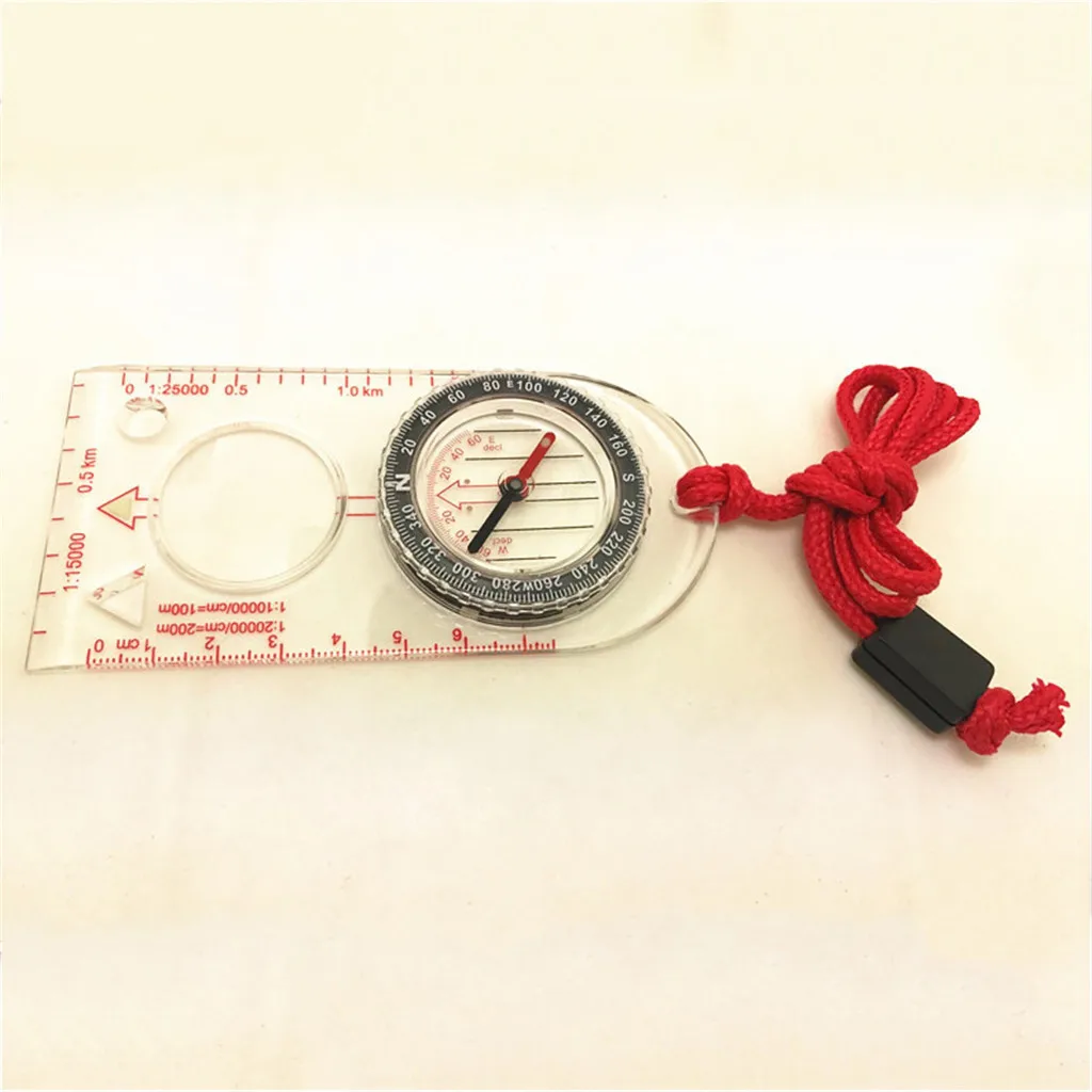 Портативный походный кемпинг мини компас линейка лупа для карты наполненная