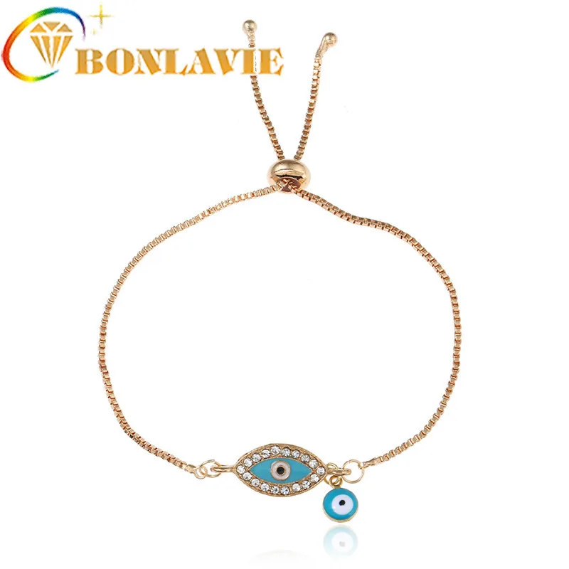 Модный браслет с кристаллами новинка 2018 женский цепочка от сглаза|Браслеты