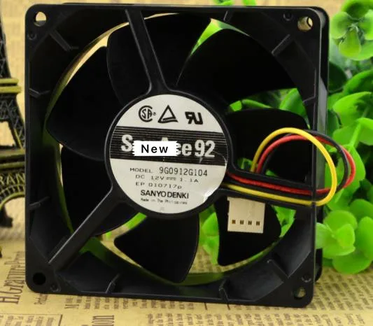 

For Sanyo 9G0912G104 DC 12V 1.1A 90x90x38mm Server Cooling Fan