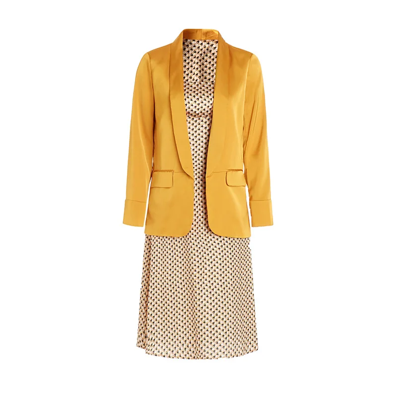 

Suit women's acetate suit suspender skirt fried street Western style light mature wind fried street 2020 new autumn