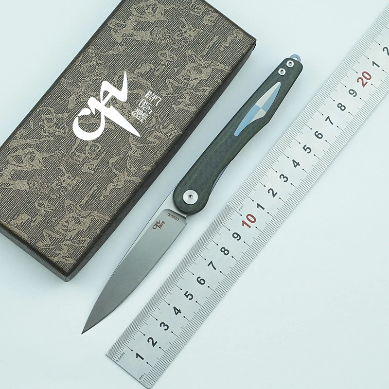 

CH3010 New Folding Knife M390 Blade CF+ Titanium Alloy Handle Outdoor Camping Survival Kitchen EDC Multifunctional Tool Knife