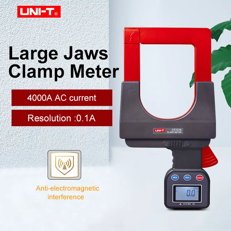 

UNI-T UT223A Large Jaws Digital Clamp Meter 4000A AC Current Meter RS232 Interface Auto Power Off Ammeter Overload Protection