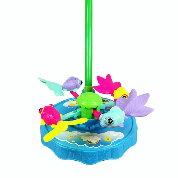 

walk early education plastic toy Baby Hand Walker Toys Wheel Toddler Push Help The Goldfish Plate Rotation Fish Learn To Walk