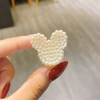 pearl hair claw clips for girl cute mouse heart small flower geometric lovely bow charm makeup wholesale 2022 korean accessories