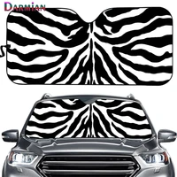 darmian fashion animal zebra prints car windshield sun shade durable uv protect foldable front window sunshade auto accessories