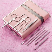26pcs manicure set stainless steel nail clippers cuticle nipper pedicure care tool dead skin scissor cleaning grooming kit