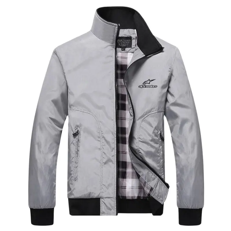 

2021 Men's Spring and Autumn Trend New ALPINESTARS Logo Korean Slim Stand Collar Casual Fashion Handsome Jacket Top Men