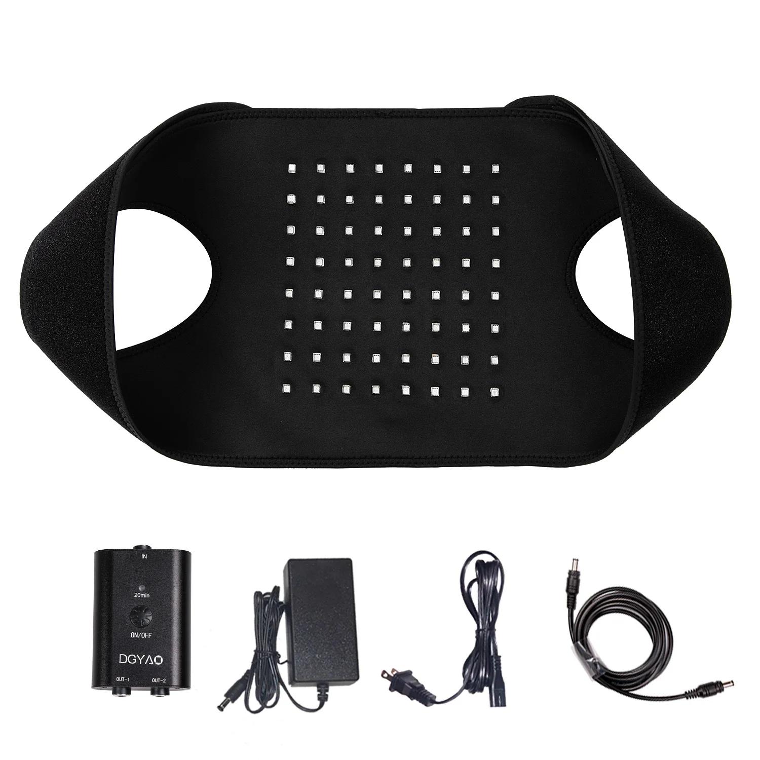 dgyao red light therapy infrared 880nm 660nm shoulder belt wearable pad brace back pain relief physiotherapy device home use free global shipping