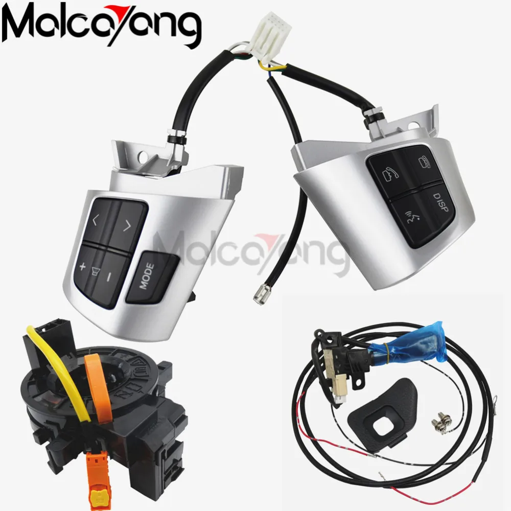 Sliver set A Кнопка дистанционного круизного управления для TOYOTA COROLLA ADE150 NDE150 NRE150 ZRE15, кнопки управления рулем автомобиля, переключатель с кабелями - Цвет: Sliver set A