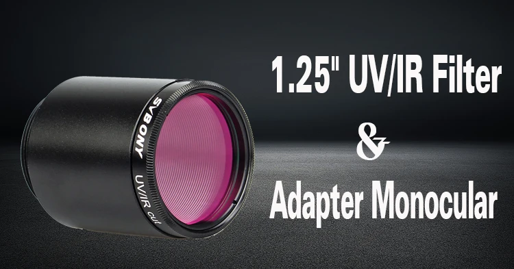 SVBONY 1,25 ''UV/IR фильтр с блоком астрономии телескоп инфракрасный фильтр CCD камера+ Веб-камера адаптер Монокуляр телескоп F9127