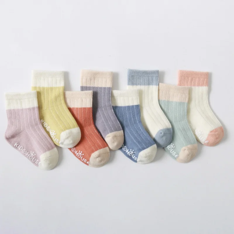 

Носки-тапочки для новорожденных, осенне-зимние, весенние, хлопковые, с начесом