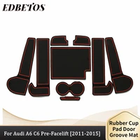 non slip fit cup holder door and center console liner accessories dor for audi a6 c6 pre facelift 2011 2012 2013 2014 2015