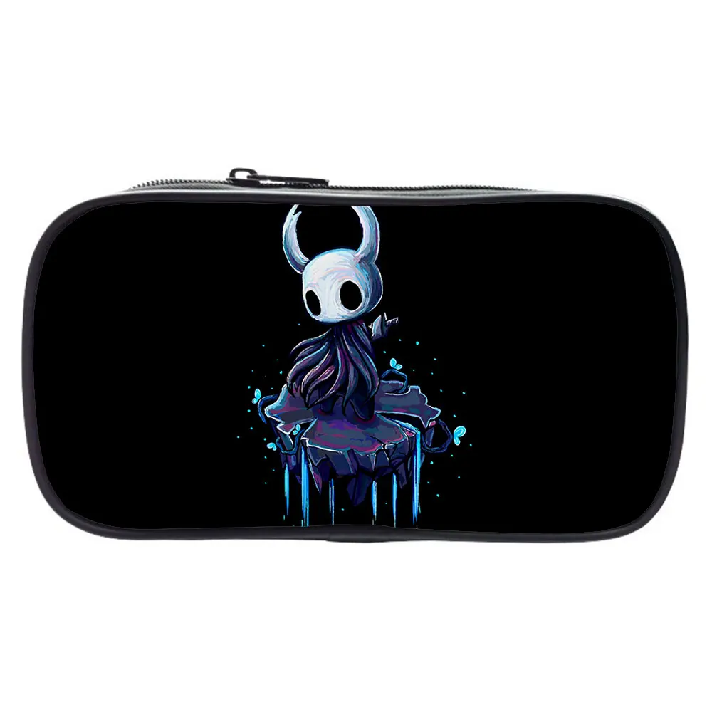 

Hollow Knight Pencil Box Multifunction Large Capacity Zipper Pencil Case Kids Stationery Bag Cute Pen Box Stationery Storage Bag