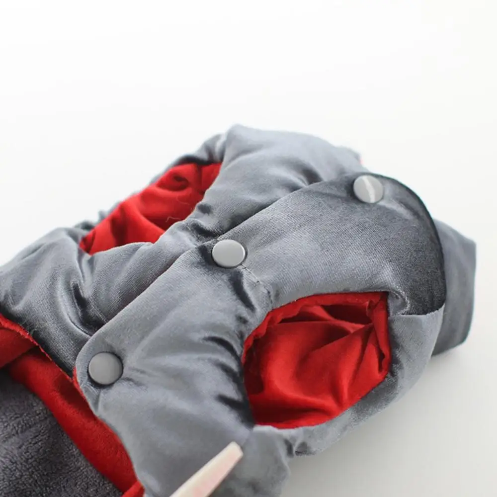 Warm Winter Jumpsuit for Dogs Denim Pants Bichon Clothes Hand Stuffed Cotton Vest Four-legged | Дом и сад
