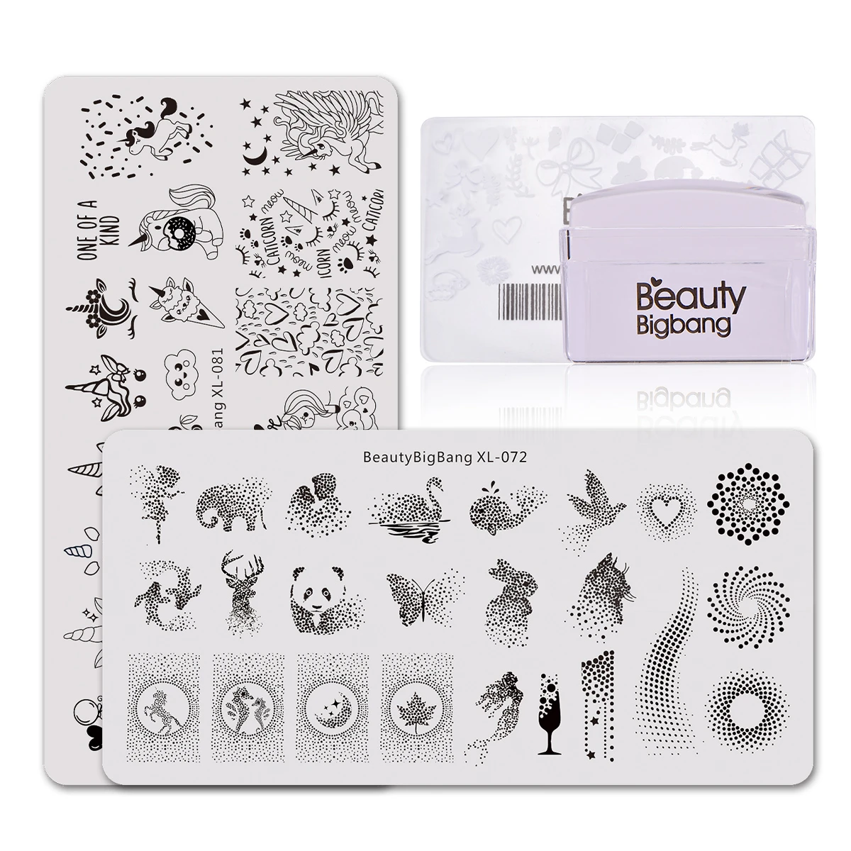 Набор из 4 предметов с рисунками животных и единорогов штампованные пластины для