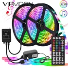 Светодиодная лента с музыкальной синхронизацией, 12 В, 44 клавиши, контроллер, Диодная лампа RGB 5050, Рождественская Светодиодная лента для спальни, свадебное украшение