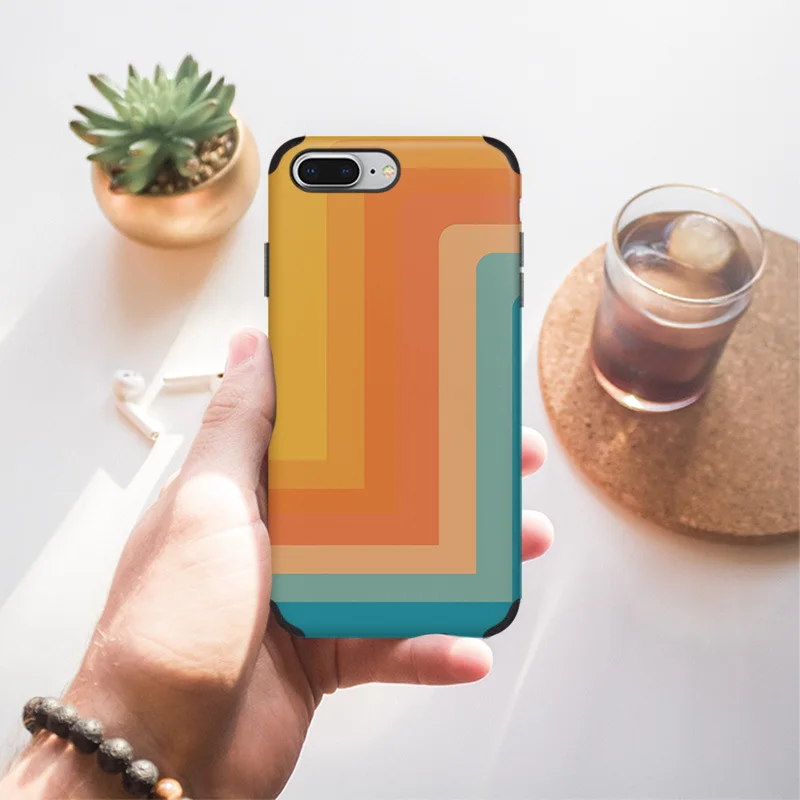 

Fashion UK&US Retro Rainbow Phone Case For Apple IPhone12 Pro Max 12 Mini Art Painting For Iphone 11 pro max cases For Girls