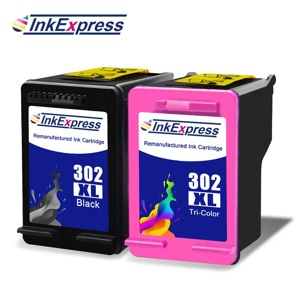 Чернильные картриджи InkExpress 302XL для HP 302xl чернильный картридж Officejet 3830 3832 4650 Deskjet 3630