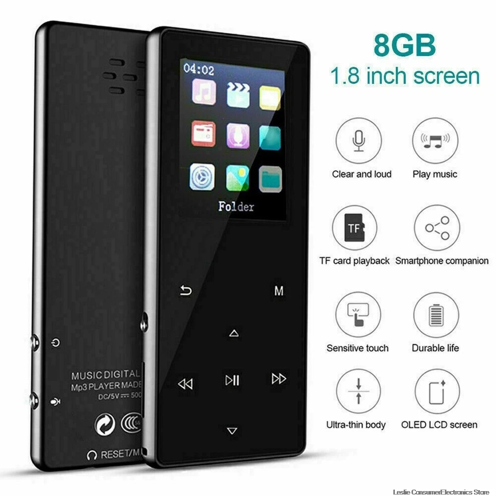 1,8 дюймов K1 сенсорный металлический внешний выпуск портативный MP3 музыкальный плеер с FM Hi-Fi без потерь Поддержка до 128 ГБ