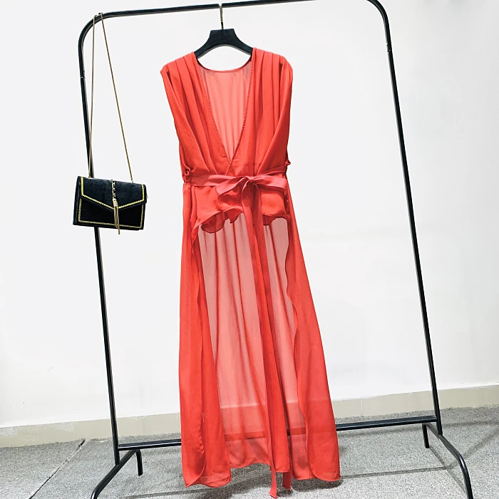 Женская Асимметричная Блузка с V-образным вырезом поясом | одежда