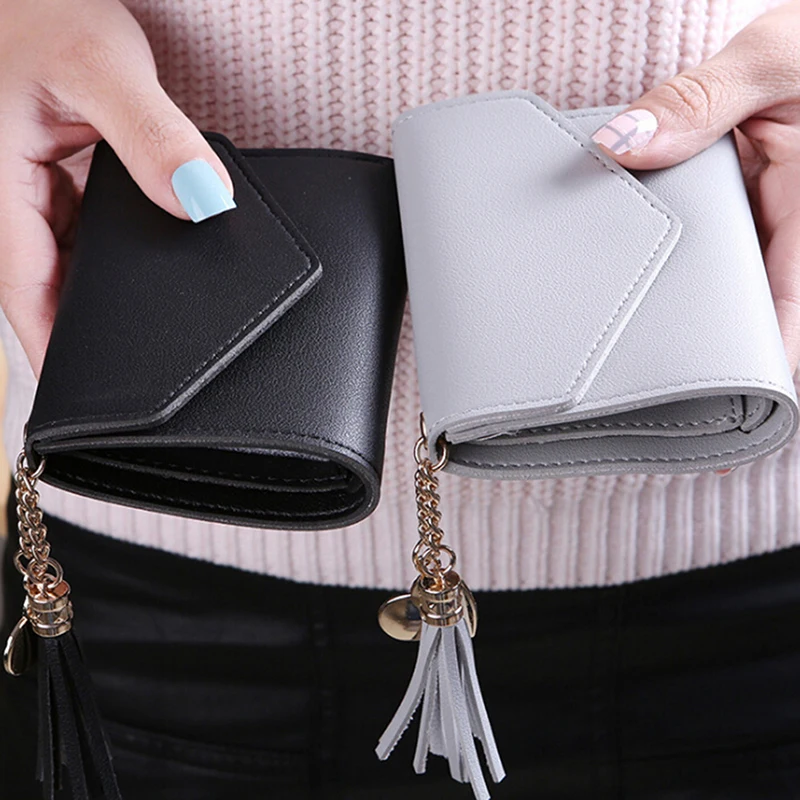 

1PC Mini Lovely Purse Tassel Wallet Women Fashion Purse Short Korean Students