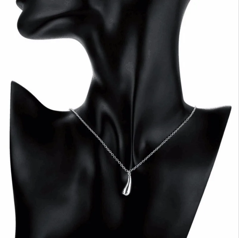 Женский комплект ювелирных изделий изысканный кулон в форме капли воды ожерелье