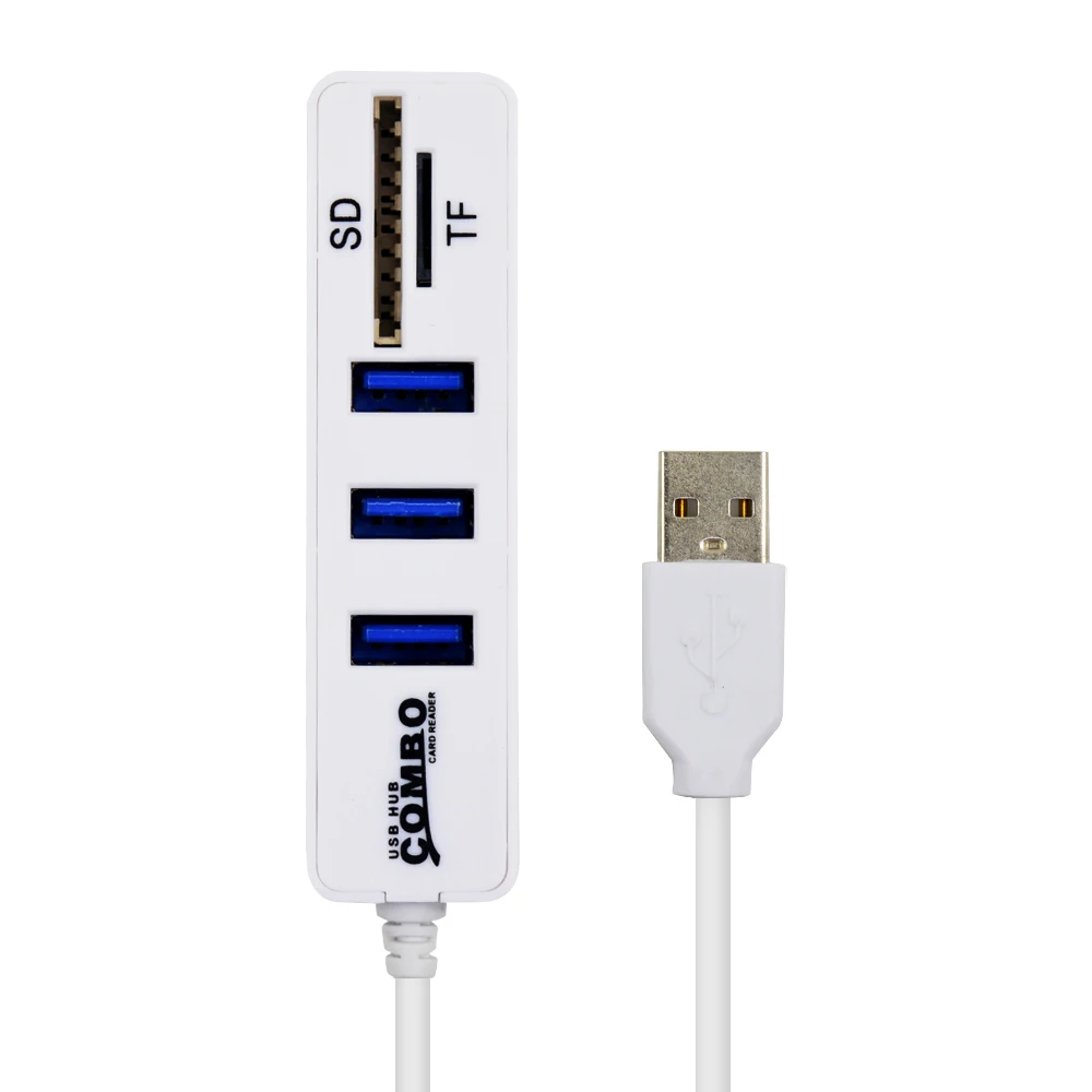Высокоскоростной разветвитель CHIPAL 2 в 1 с 3 портами USB 0 кардридер для SD TF Micro ПК