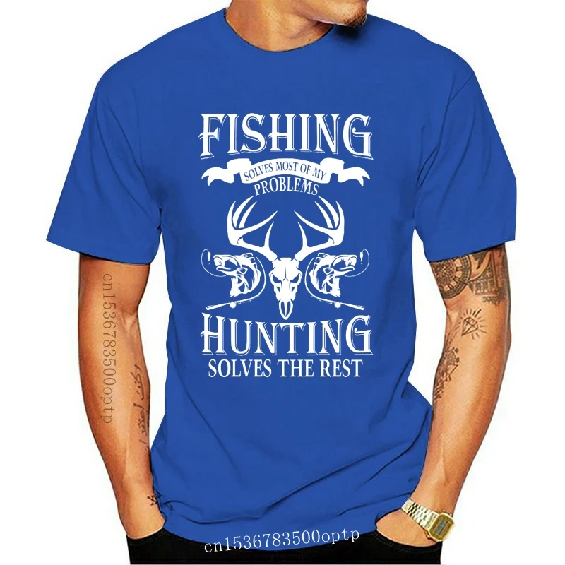 

Дизайн, рыбалка решает большинство моих проблем, охота решает остальную футболку