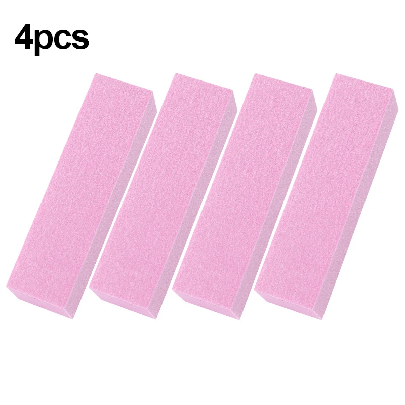 4pcs Pink 50/20/шт. Пилка для ногтей для УФ-гель-лака для маникюра, педикюра, шлифовального шлифования, белого и розового цвета, буферный блок для ногтей, инструмент для дизайна ногтей - Цвет: 4pcs Pink