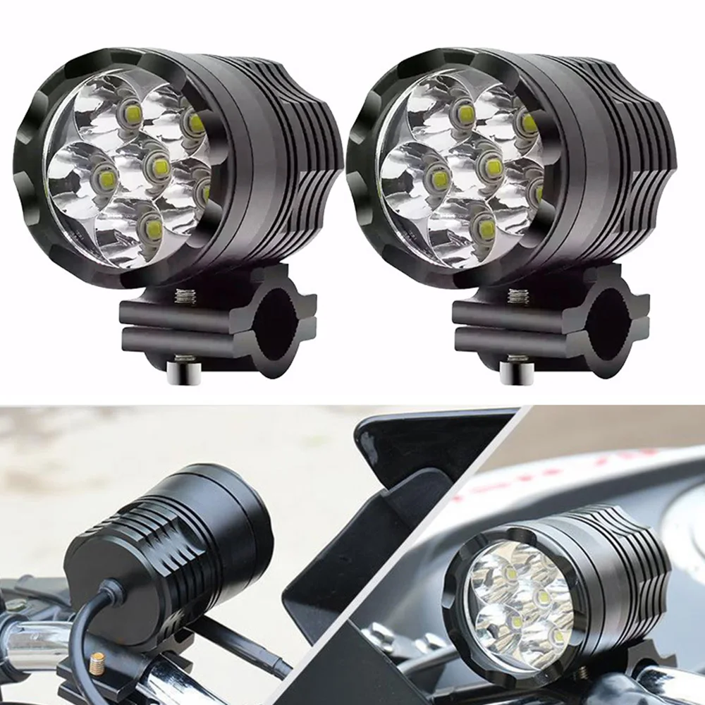 2 шт 60W 12V мотоцикл светодиодный вспомогательный светильник вождения пятно фара