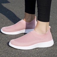 2020 women sneakers vulcanized shoes sock sneakers women summer slip on flat shoes women plus size loafers walking flats