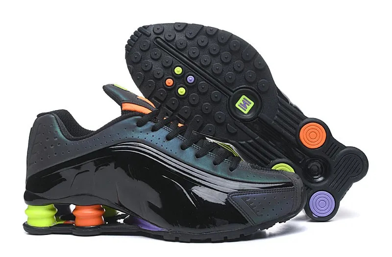 

2020 Fee shipping Running Shoes New Shox R4 Designers Luxuries NZ Sneakers Triple Black White Sport Shoes Men Size 40-46