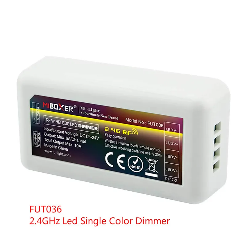 Mi Light 2 4G DC 12V 24V FUT035 FUT036 FUT037 FUT038 FUT039 RF беспроводной одиночный диммер CCT RGB RGBW +