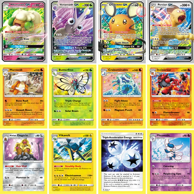 Покемон-карты чармандер Gx eteam Ate единые умы эволоки непрерывный Бонд бустер Caixa De