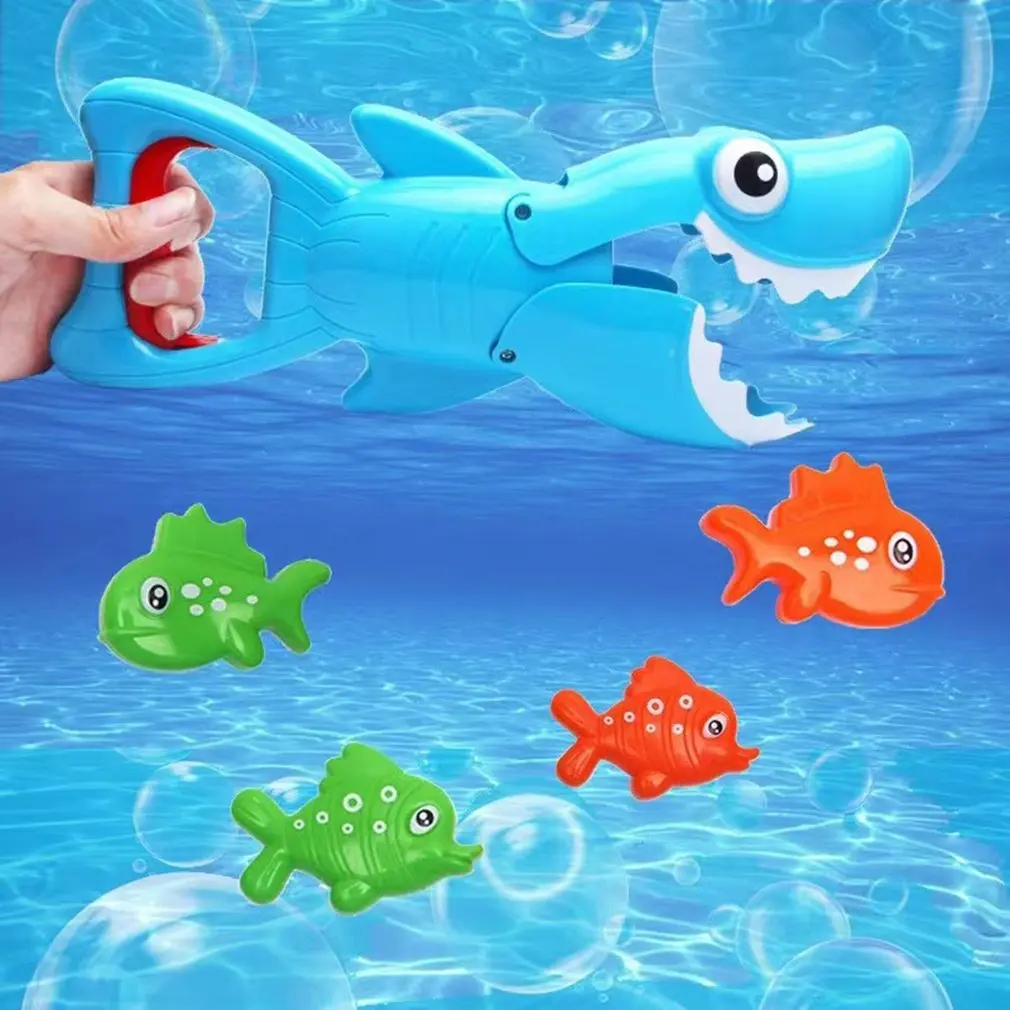 

Shark Hunting Big Fish Caught Small Fish Children Bath Toys Bathroom Swimming Pool Playing In The Water