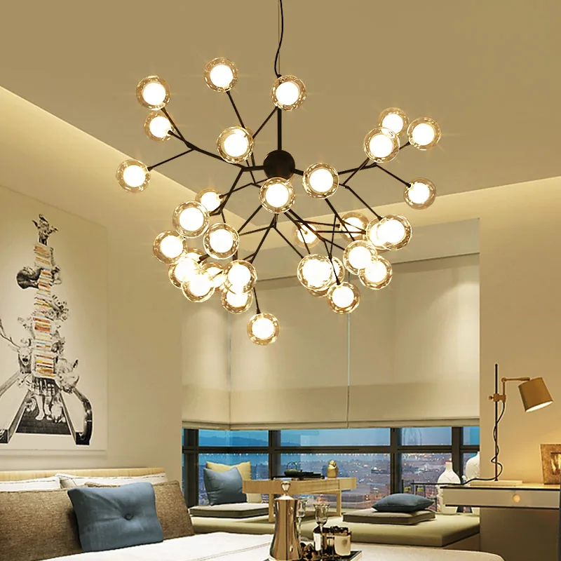 Новая современная стеклянная люстра heracleum с пузырьками для помещения дома кухни