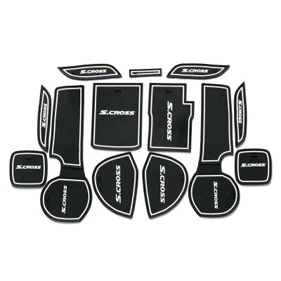 Нескользящие Коврики для чашек наклейка на дверной паз Suzuki SX4 S-Cross S 2014 2015 2016
